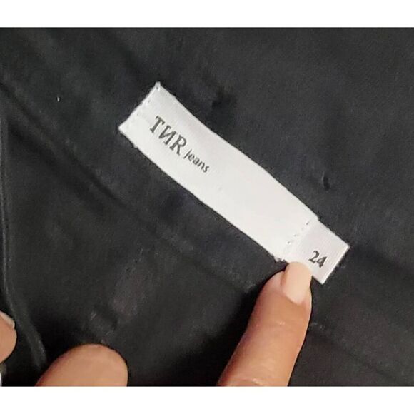 TRN Frayed Hem Wide Leg Jeans 24 - Picture 10 of 11